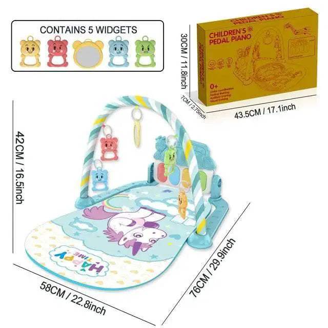 Baby Music Activity Gym Rug Play Mat Newborn Carpet Pedal Piano Keyboard Infant Fitness Rack Playmat Crawling Game Pad Toys Gift - ToylandEU