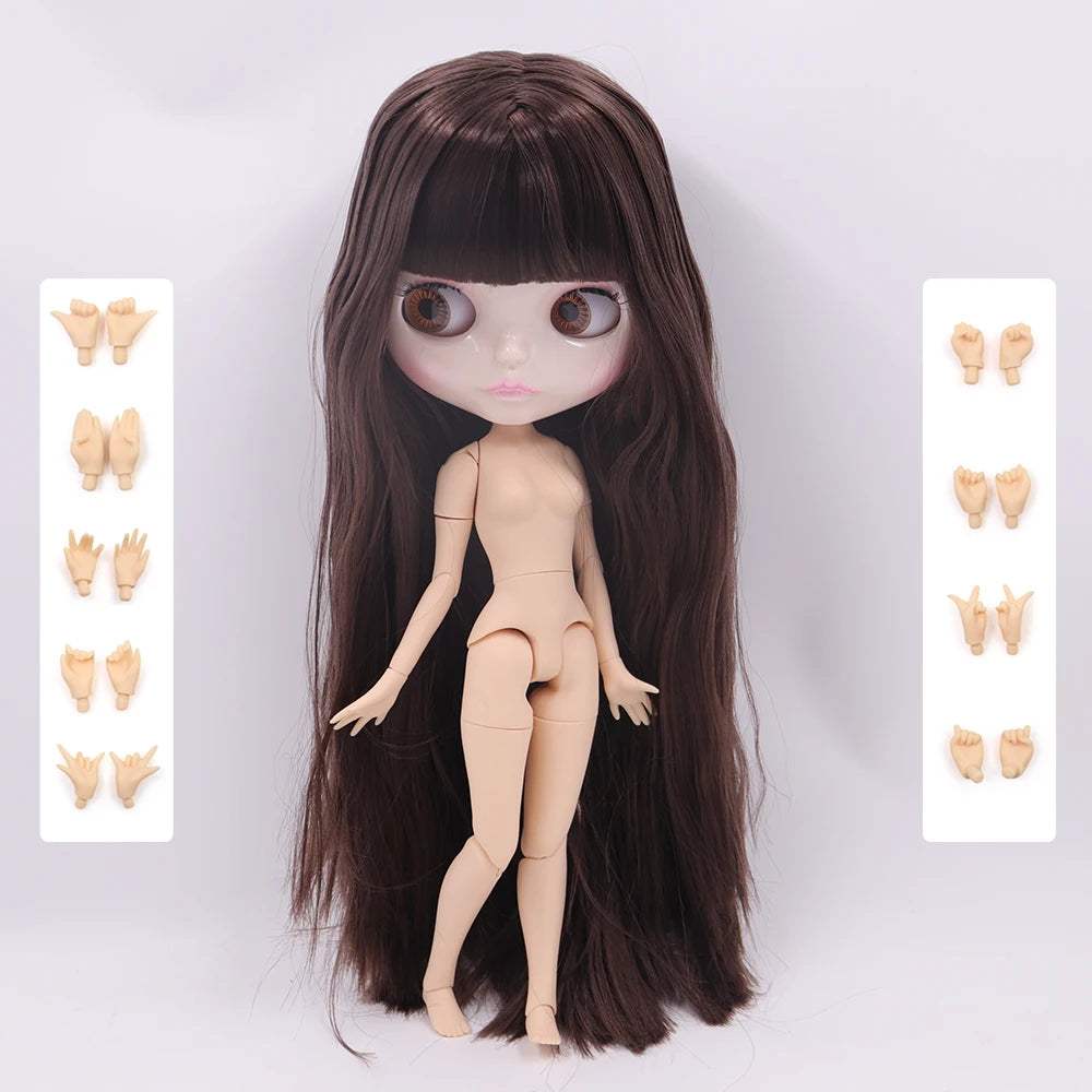 1/6 Blyth Doll | 30cm Ball Joints | Natural Shiny Face | Extra Hands