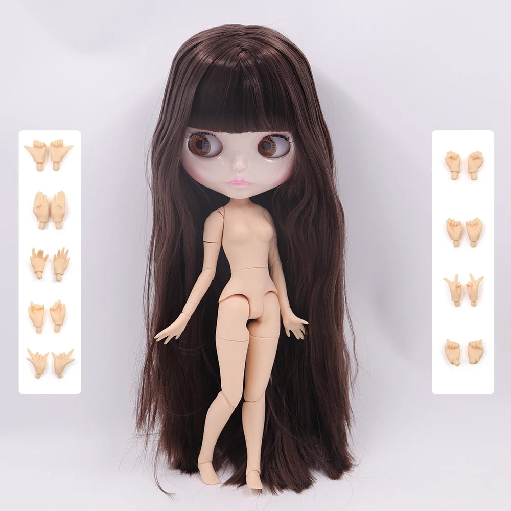 1/6 Blyth Doll | 30cm Ball Joints | Natural Shiny Face | Extra Hands