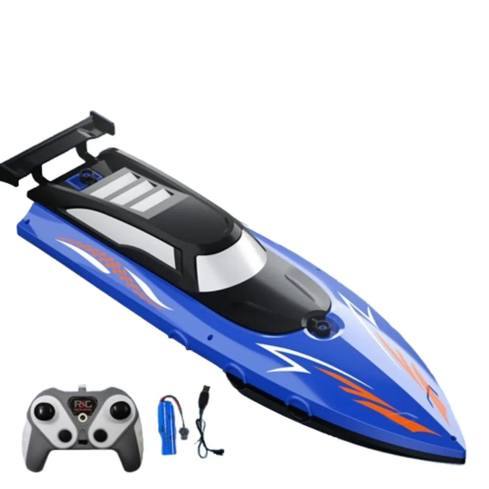 Remote Control Boat | Dual Motors | LED Light | Blue Red