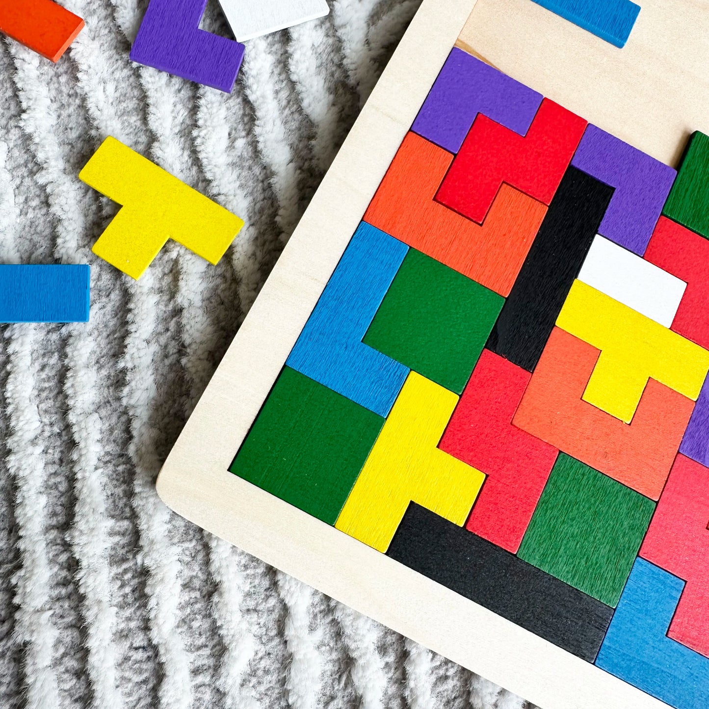 Wooden Puzzle | 3D Thickened Design | Tangram Jigsaw | One Set