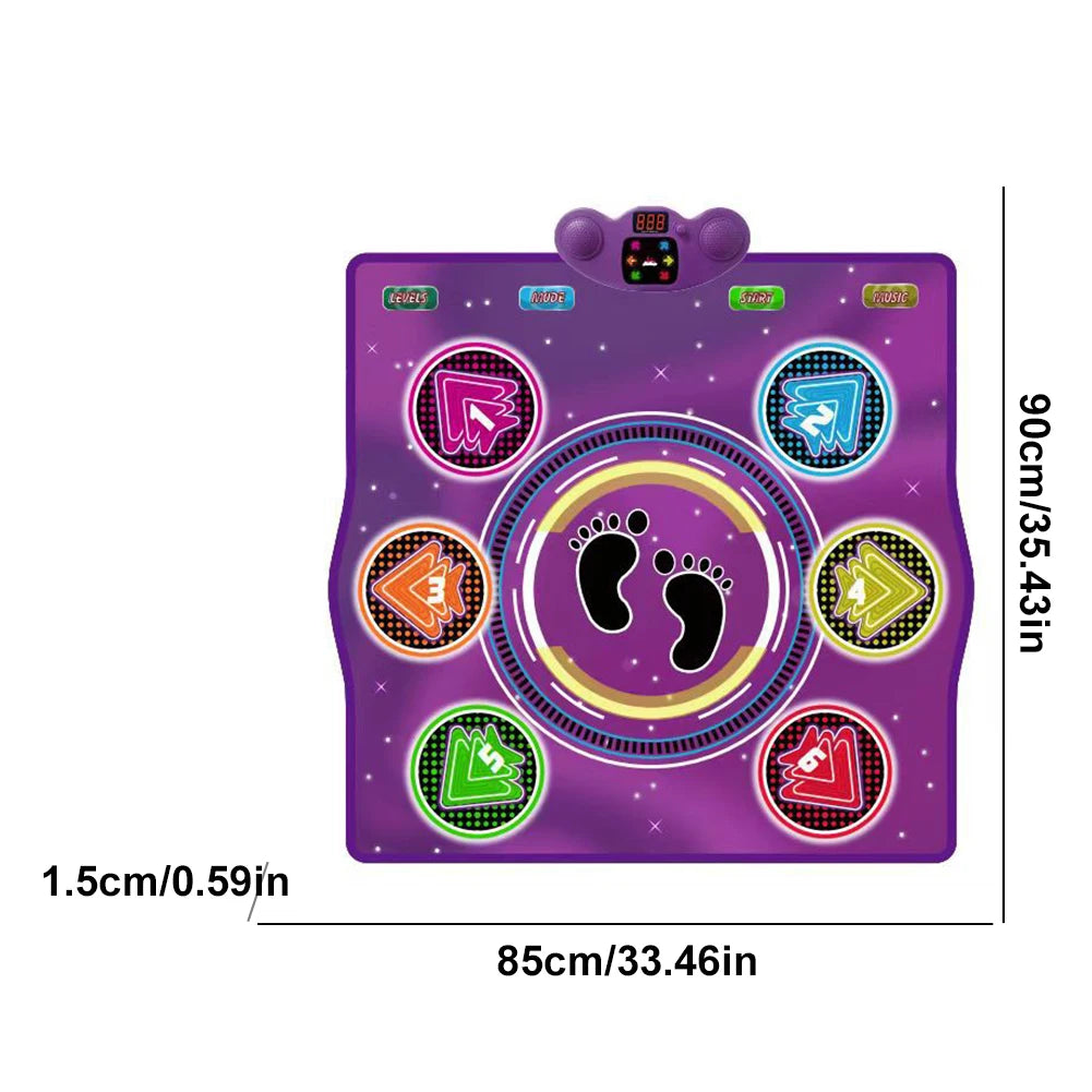 Led Dance Pad With Bluetooth Wireless for Family Fitness