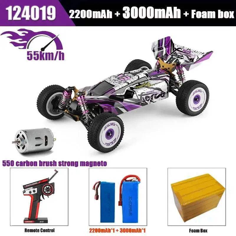 RC 1:12 Electric 4WD High-Speed RC Racing Cars - 75KM/H & 55KM/H Remote Control Drifters with 3000mAh Battery - ToylandEU