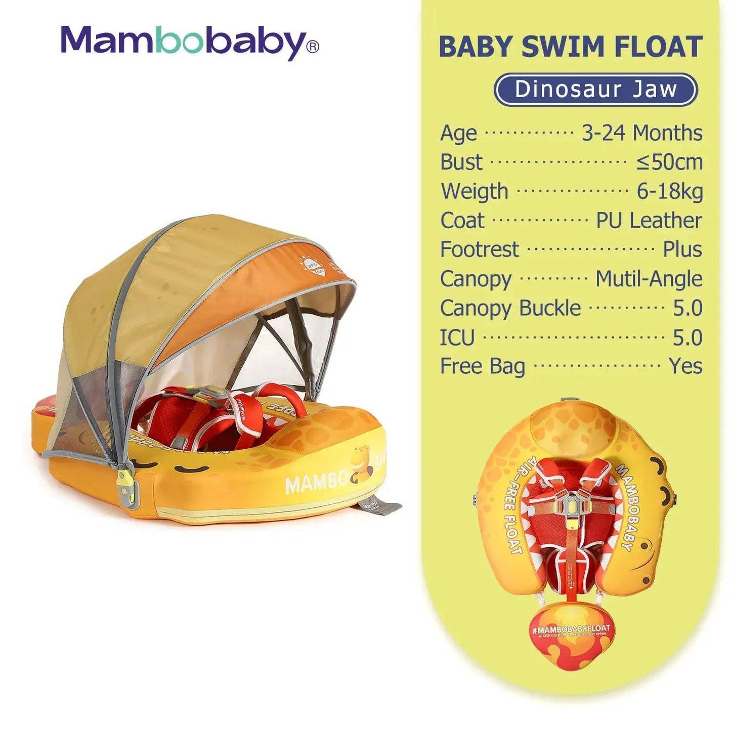 Mambobaby Baby Pool Float Vip 5 Dropshipping Blackproof Pool Mat For Infant Non-Inflatable Natation Buoy With Parasol Beach Toys - ToylandEU