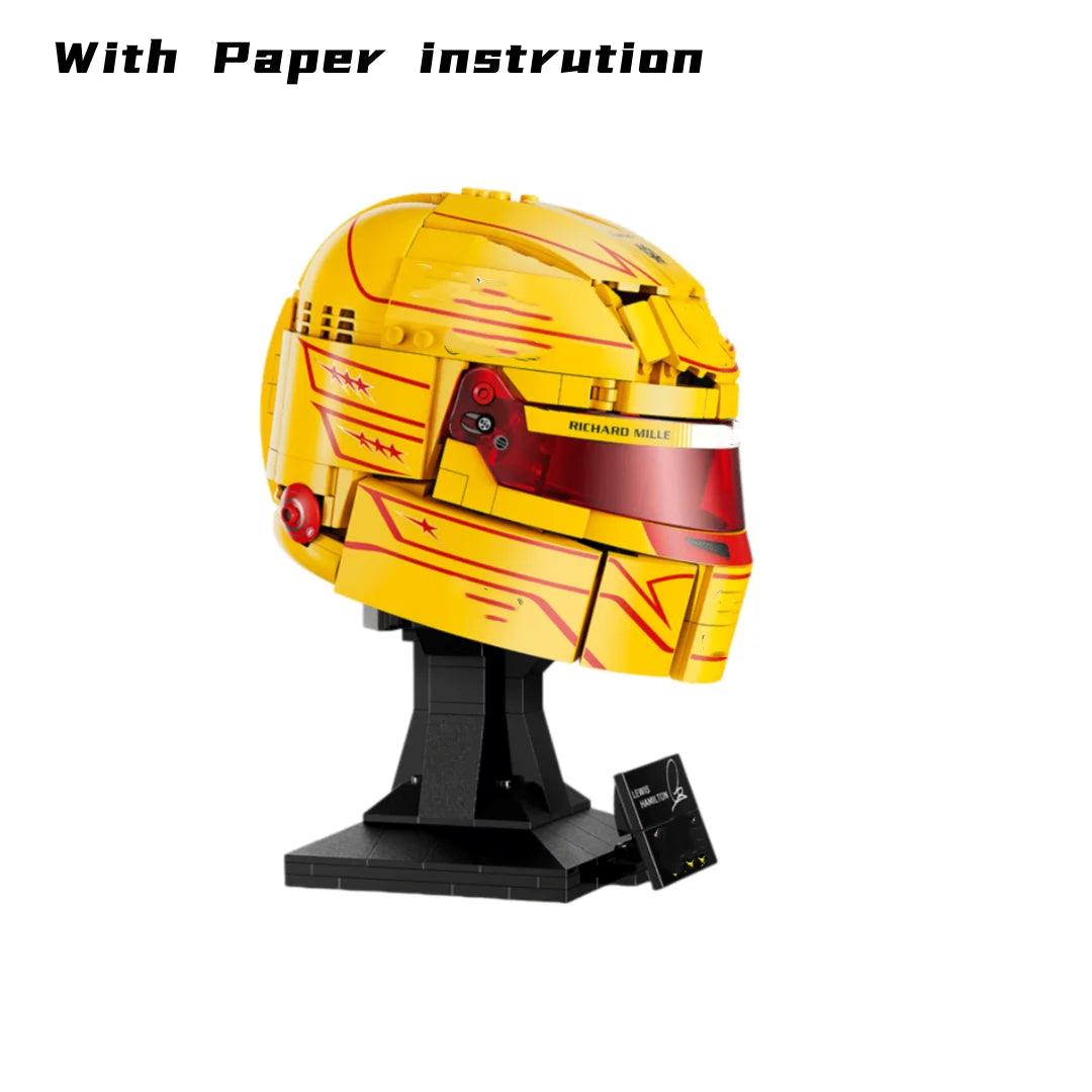 Building Block Set | 884 Pieces | Lewis Hamilton Helmet Model | Adult Gift
