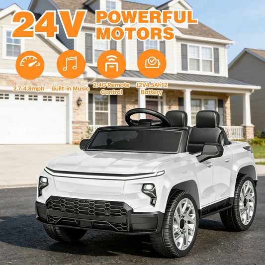 Ride On Truck | 24V Licensed Silverado | 2-Seater With Remote Control
