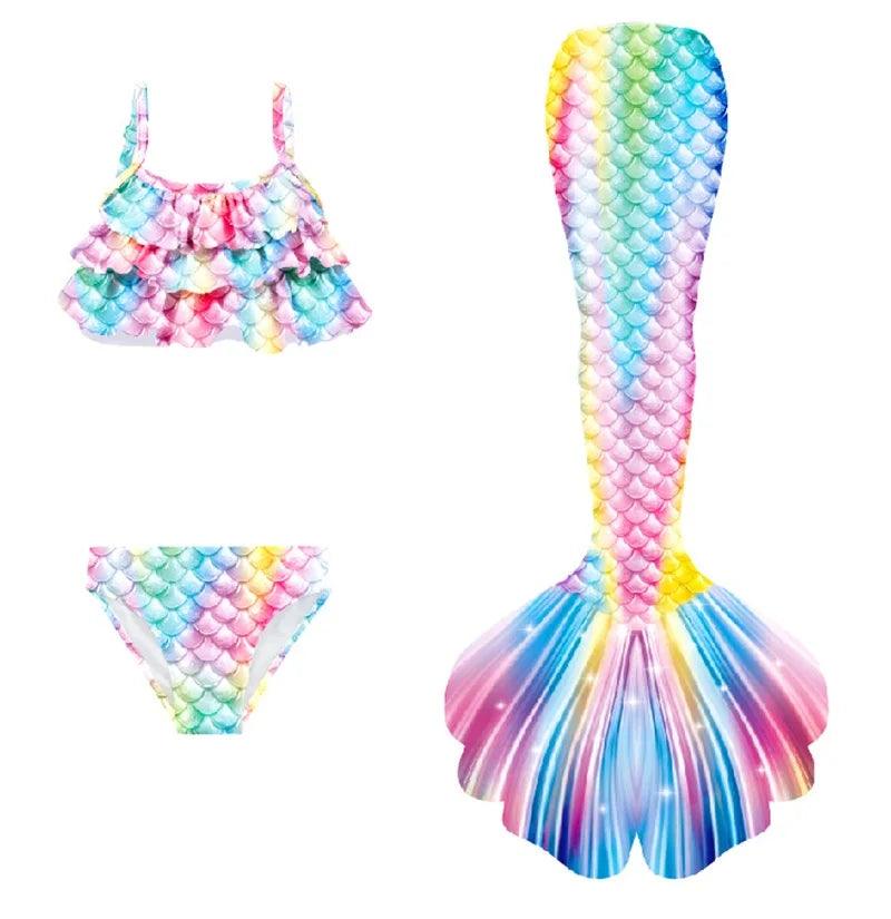 Mermaid Costume Set | Polyester Swimsuit | Women | One Size