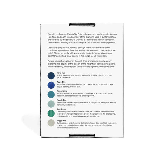 Sea & Sky Paint Set – Non-Toxic Earth Pigments (15–17g per Vial) - ToylandEU™