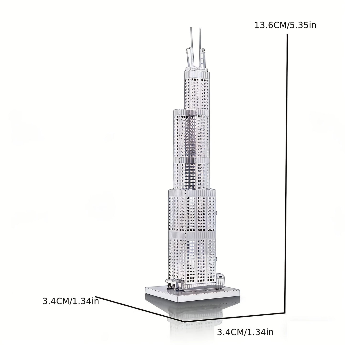 3D Metal Puzzle | Tokyo Skytree Model | Laser Cut DIY Kit | Desktop Decoration