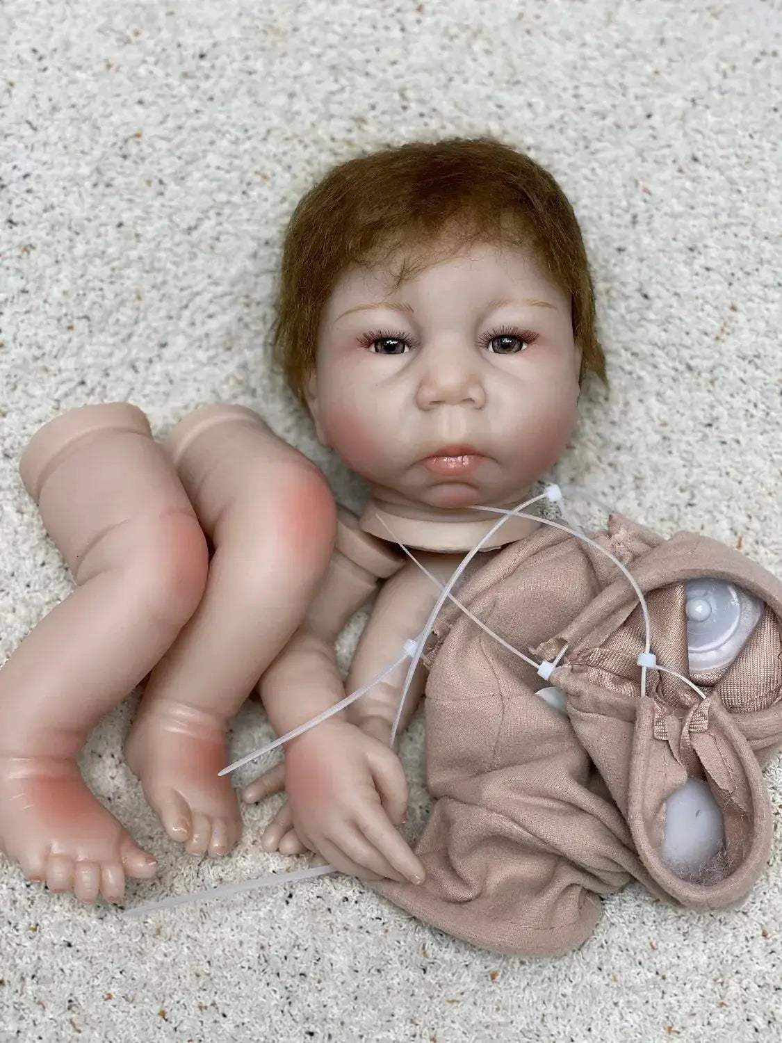 Seamlessly Painted Lifelike Reborn Doll Kit With Open Eyes - ToylandEU