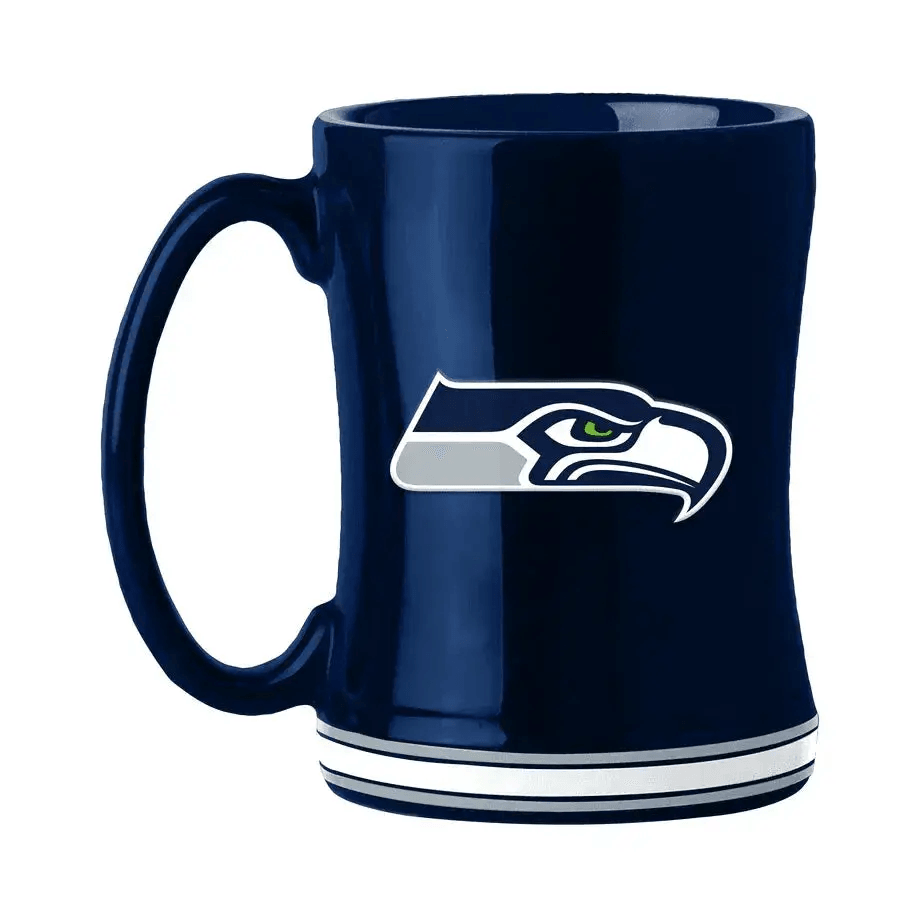 Seattle Seahawks 14oz Sculpted Relief Team Color Coffee Mug - ToylandEU™