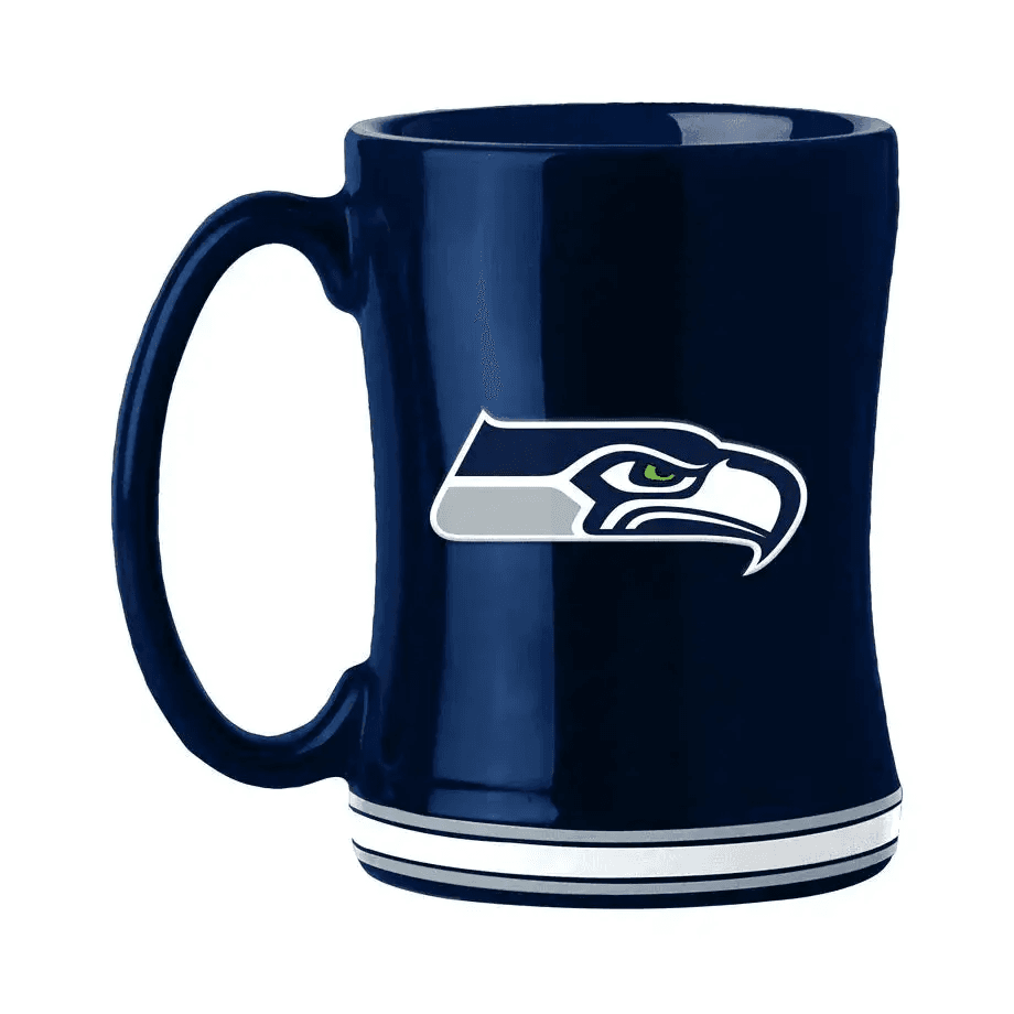 Seattle Seahawks 14oz Sculpted Relief Team Color Coffee Mug - ToylandEU™