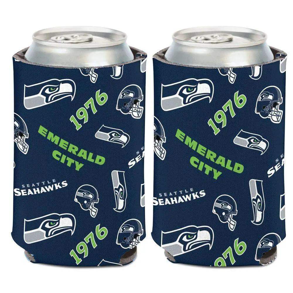 Seattle Seahawks Can Cooler Scatterprint Design 12 Oz - ToylandEU™