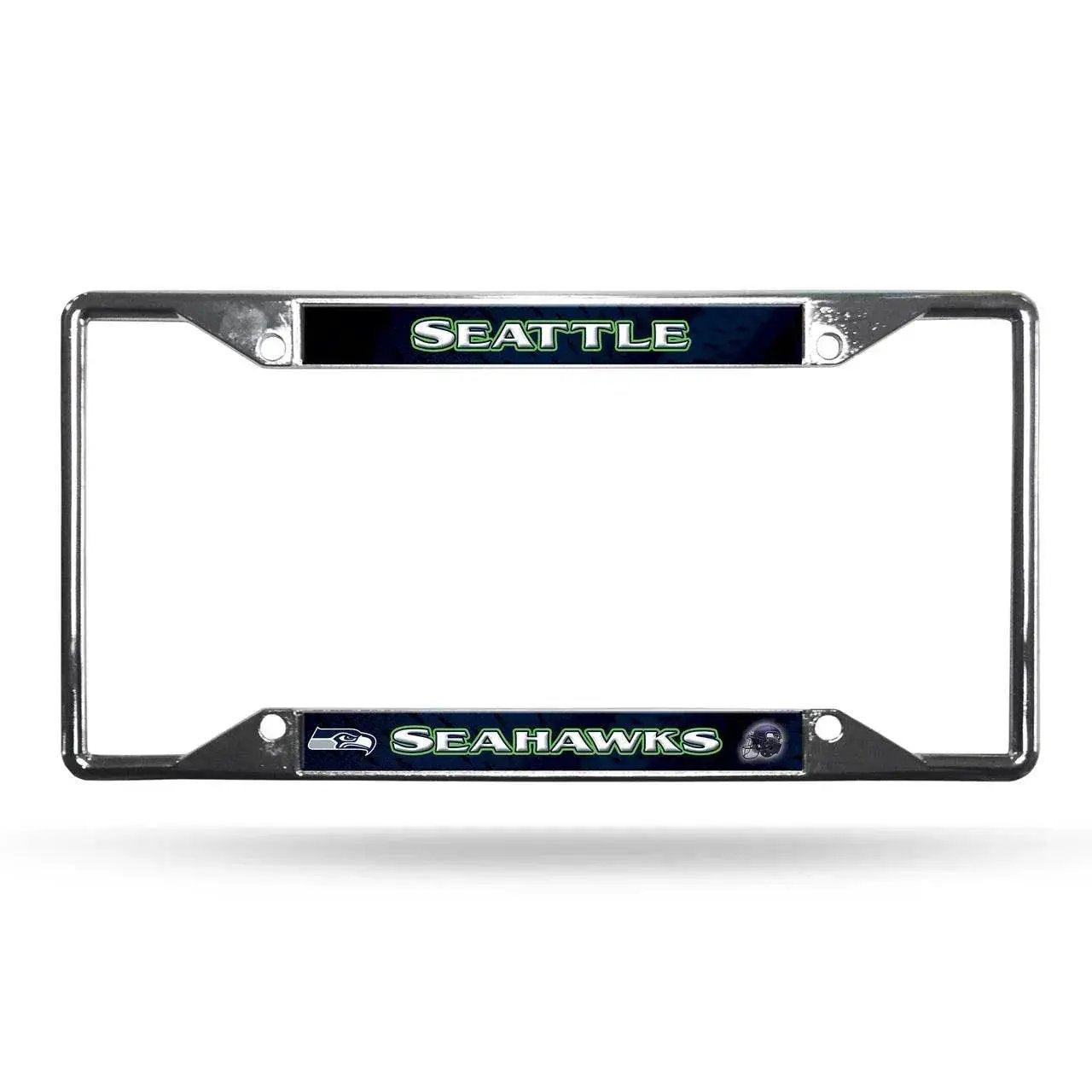 Seattle Seahawks Chrome License Plate Frame EZ View - ToylandEU™