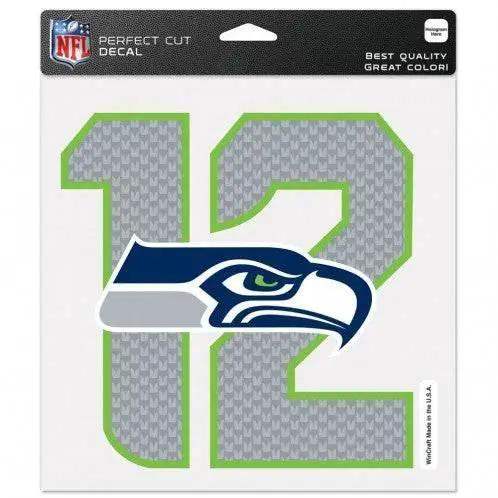 Seattle Seahawks Die Cut Decal 8x8 Perfect Color 12th Man - ToylandEU™