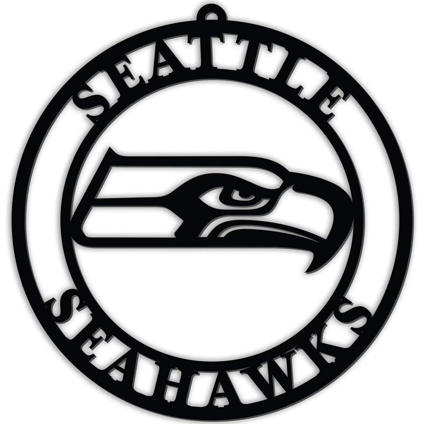 Seattle Seahawks Door Hanger Sign 16 Inch Black PVC - ToylandEU™