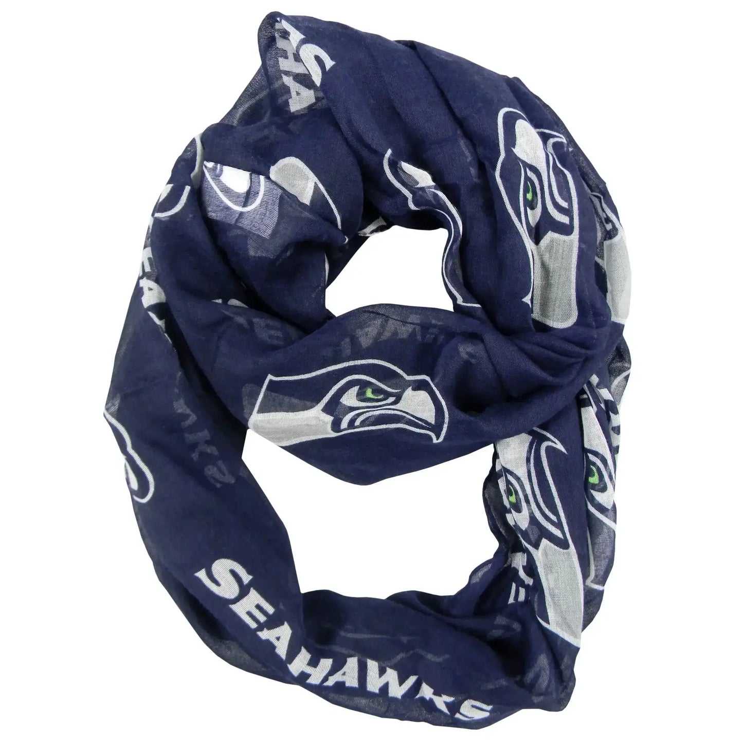 Seattle Seahawks Infinity Scarf Alternate Logo Print - ToylandEU
