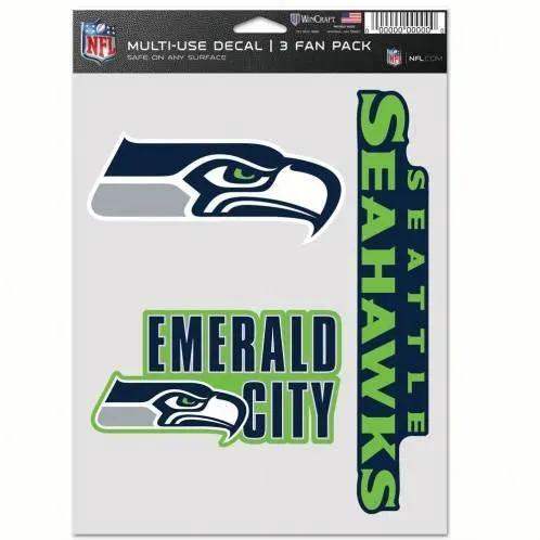Seattle Seahawks Multi Use Decal Pack Fan 3 Designs - ToylandEU™
