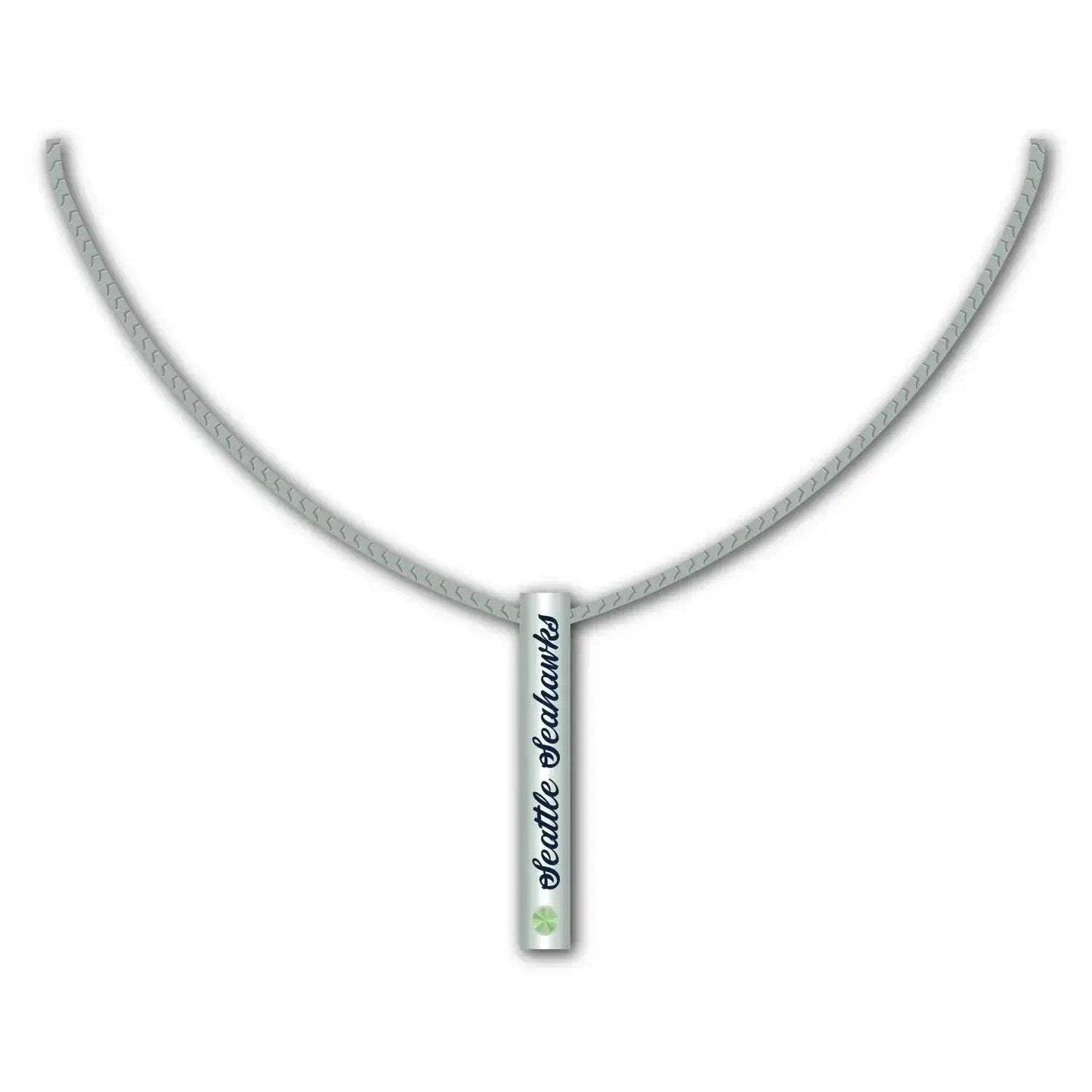 Seattle Seahawks Necklace Silver Bar Pendant Charm - ToylandEU™