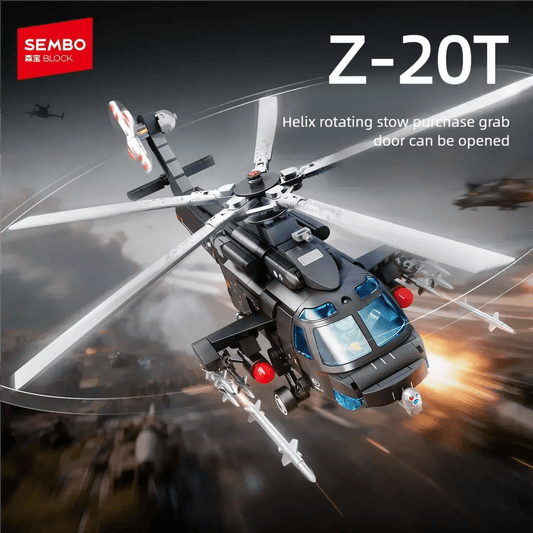 Sembo Block Z20T Helicopter Military Building Set - ToylandEU™