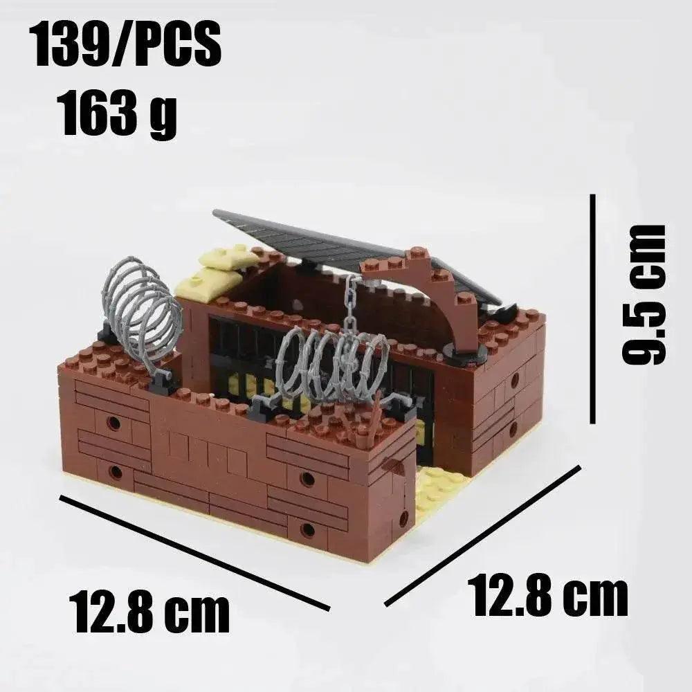 WW2 Military Trench Building Blocks Kit Soldiers Army Figures - ToylandEU