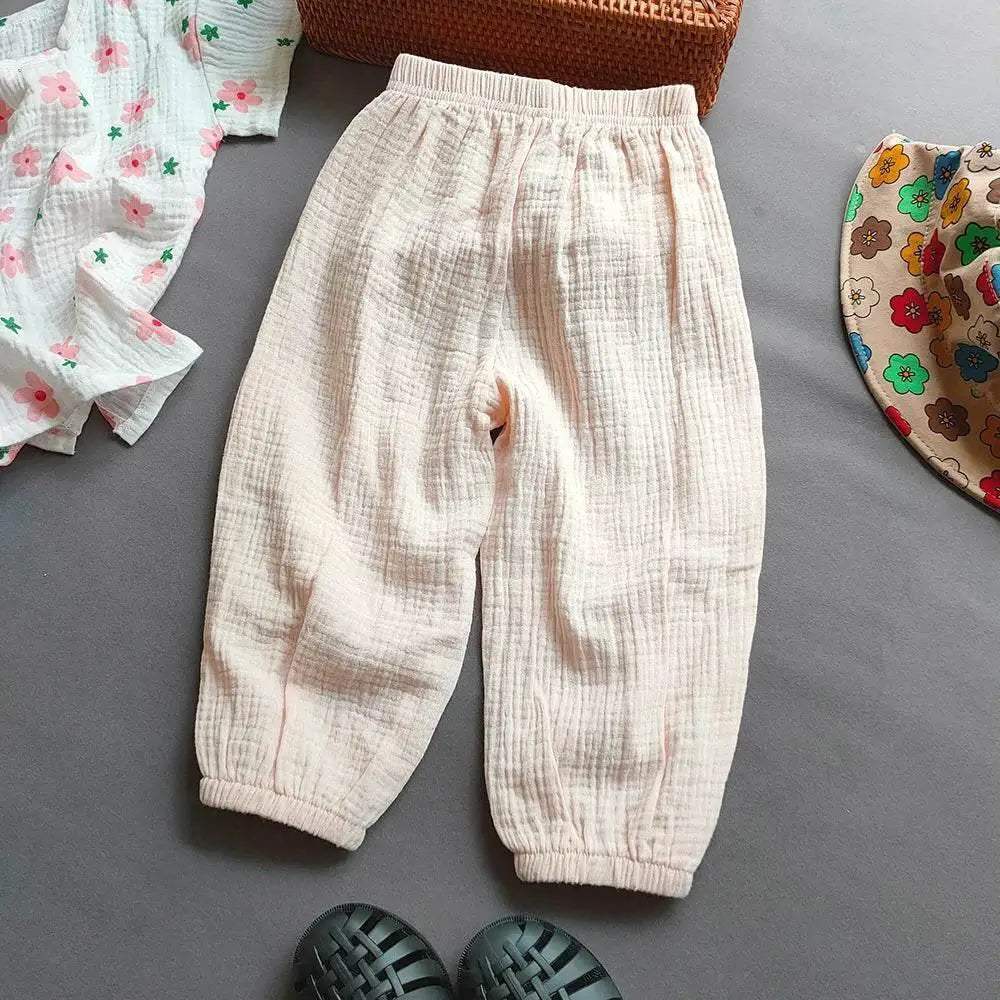 Summer Boys Girls Cotton Linen Harem Pants Casual Kids - ToylandEU