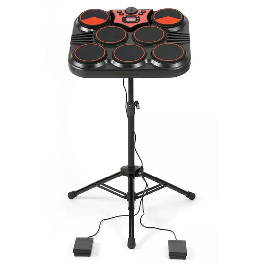 Portable Desktop Electronic Drum Pad With Headphones For Beginners