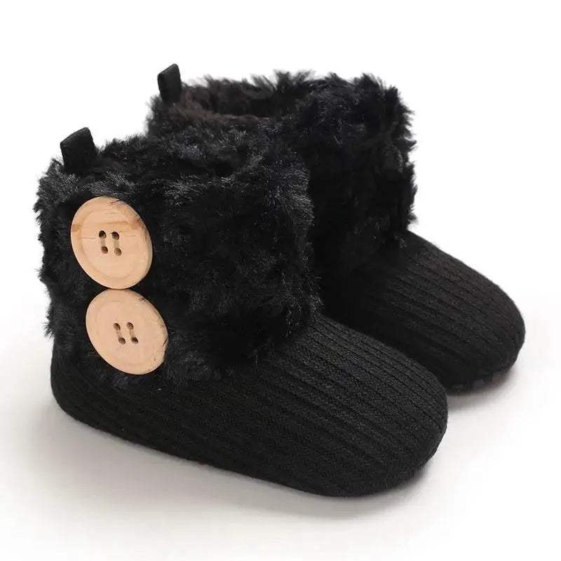 Adorable Cozy Wool-Lined Baby Girl Boots for Warm Indoor Walking - ToylandEU