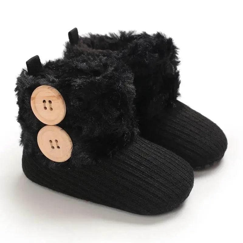 Adorable Cozy Wool-Lined Baby Girl Boots for Warm Indoor Walking - ToylandEU