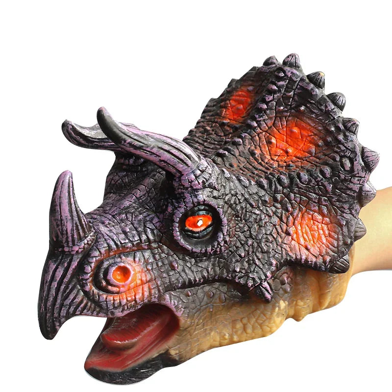 Children Hand Puppet | Soft Dinosaur Shape | Flexible PVC | Ages Two Plus