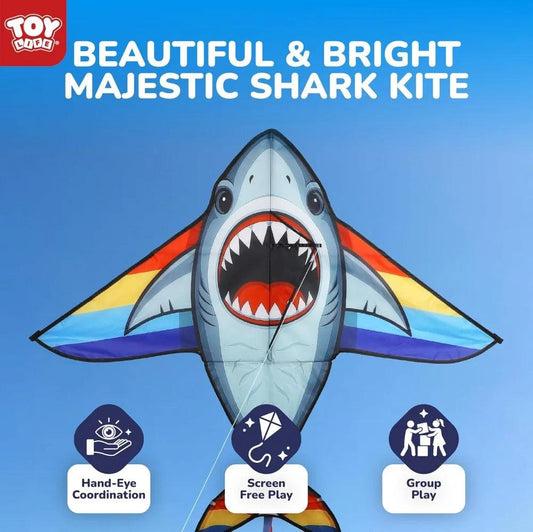 Shark Kite 55.9in Wingspan 328ft String Toylandeu™