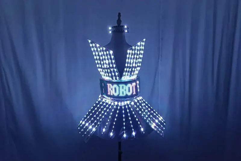 Shiny Laser Mirror Nightclub Dress LED Glow Bar Costume - ToylandEU