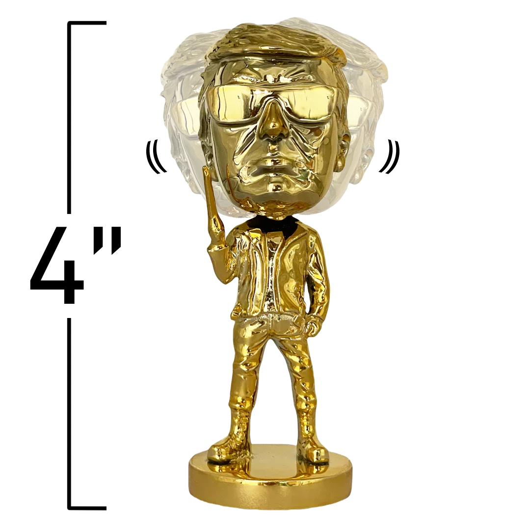 Limited Edition Mini Gold Trumpinator Bobblehead Collectible - Proud Patriots