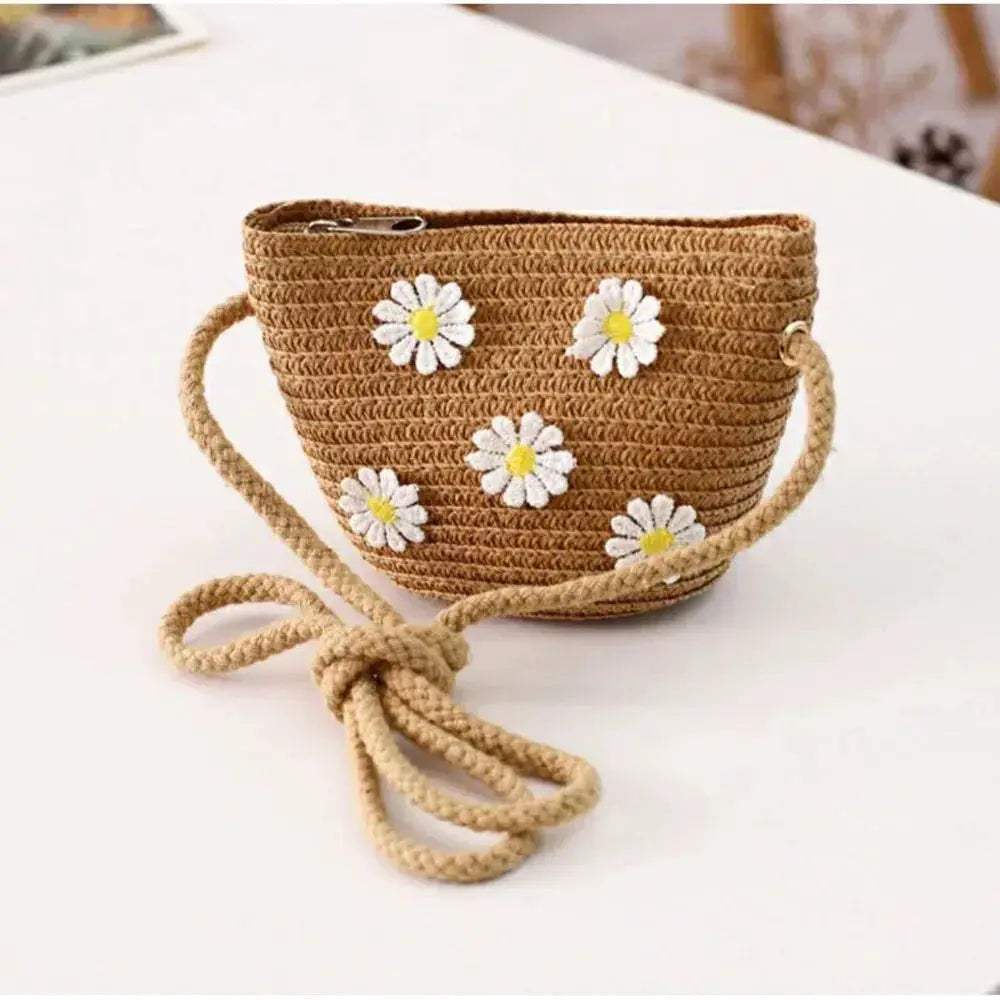 Kids Cute Hand Bag Children's Weave Shoulder Bags Fashion Straw Cross Bag For Girls Made From Natural - ToylandEU™