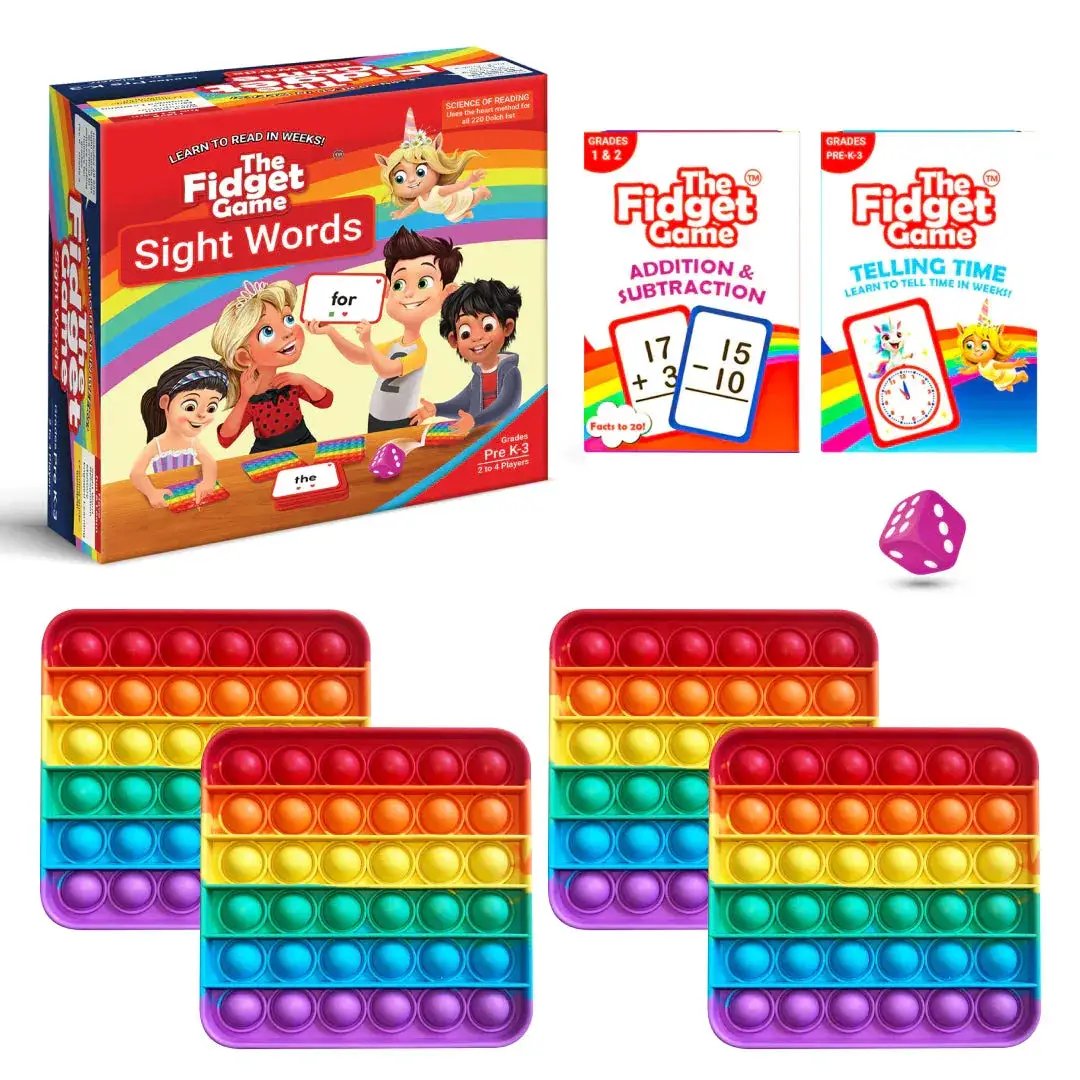 Sight Words Edition Fidget Game for Reading Fluency and Confidence - The Fidget Games