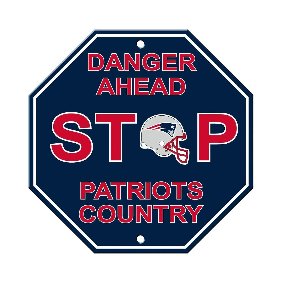 New England Patriots 12x12 Plastic Stop Style CO Sign - ToylandEU™
