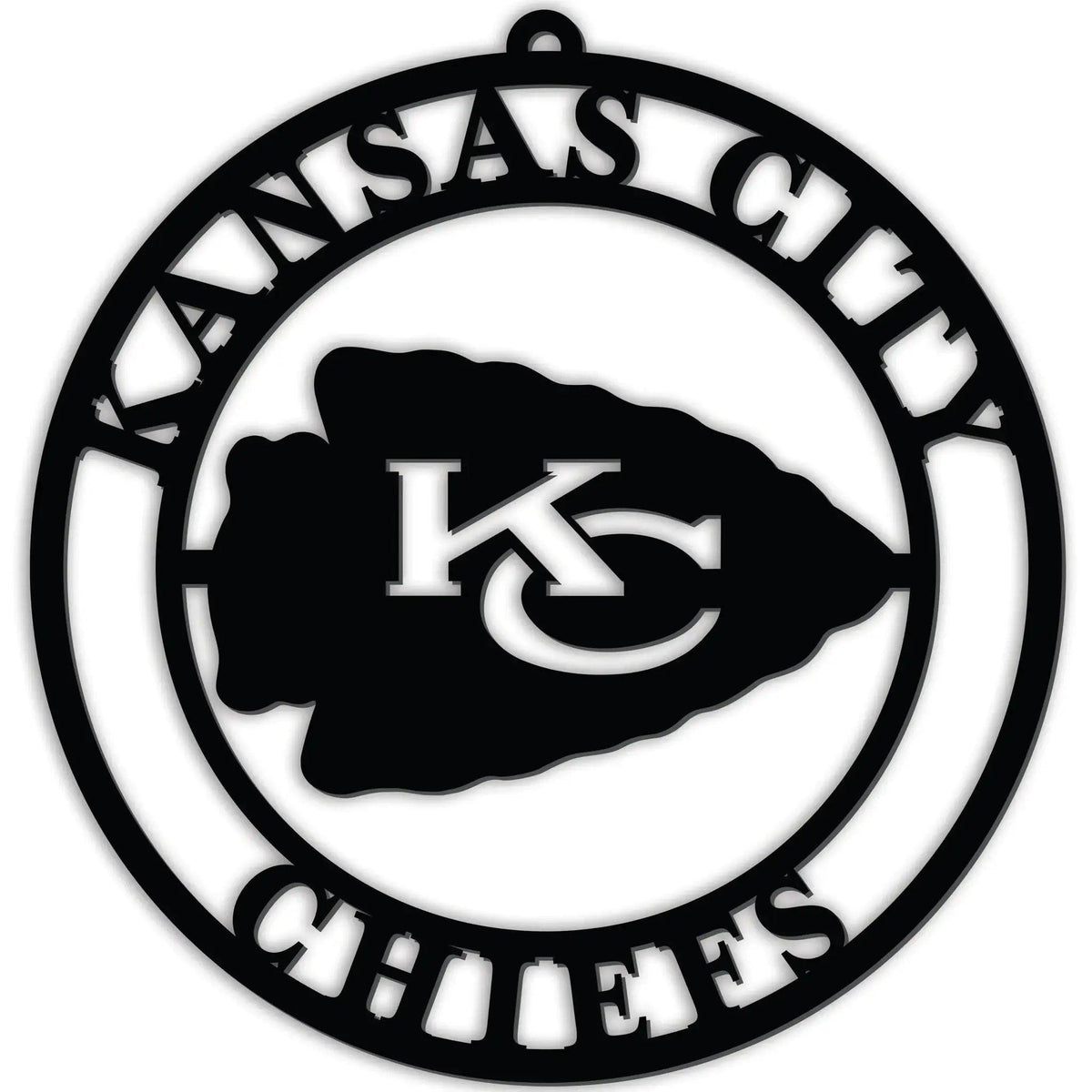 Kansas City Chiefs Sign Door Hanger 16 Inch Black PVC - ToylandEU™