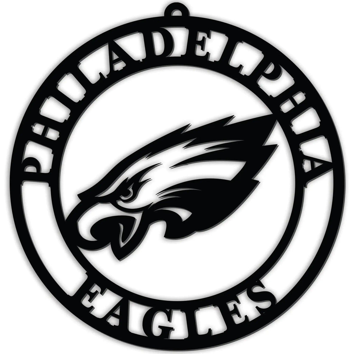 Philadelphia Eagles Sign Door Hanger 16 Inch Black PVC - ToylandEU™