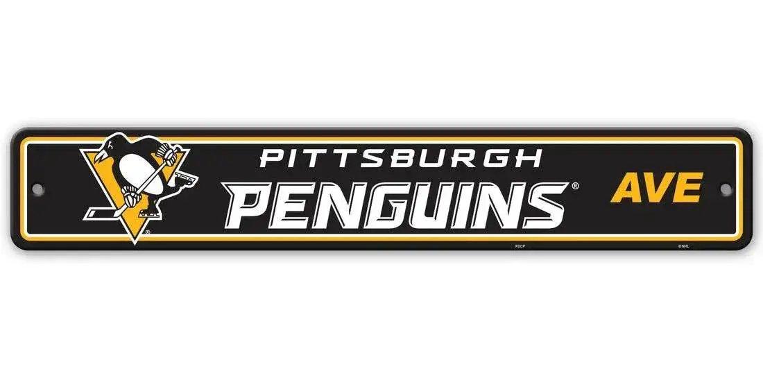 Pittsburgh Penguins 4x24 Plastic Street Sign Team Decor - ToylandEU™