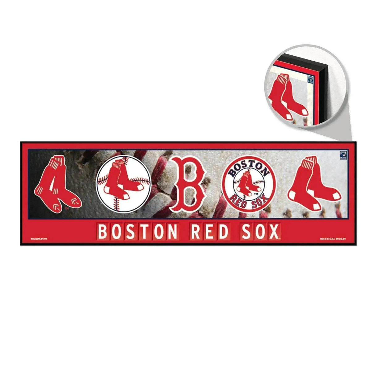 Boston Red Sox Signed 9x30 Wood Evolution Memorabilia - ToylandEU™
