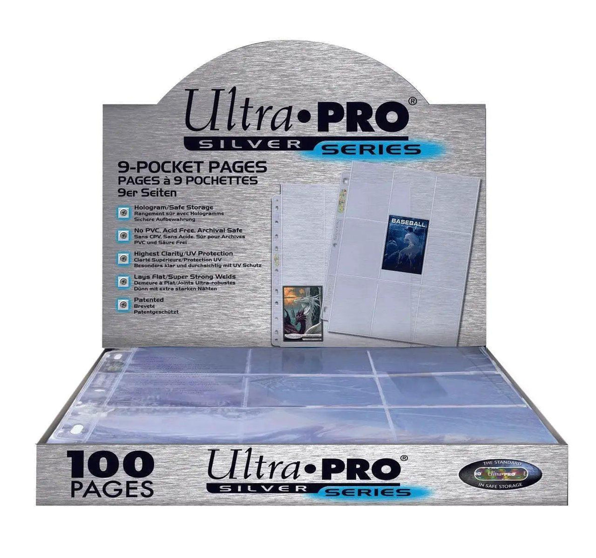 Ultra Pro 9-Pocket Silver Series Pages (100ct) - ToylandEU™