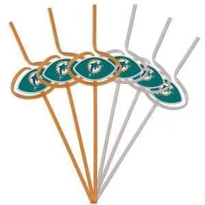 Miami Dolphins Team Sipper Straws 6 Pack BPA Free Pangea - ToylandEU™
