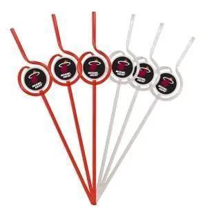 Miami Heat Team Sipper Straws Pack 6 BPA Free Team Colors - ToylandEU™
