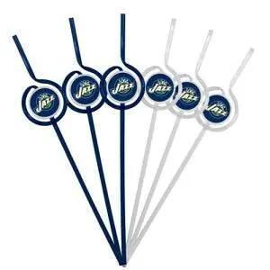 Utah Jazz Team Sipper Straws Pack 6 BPA Free Team Colors - ToylandEU™