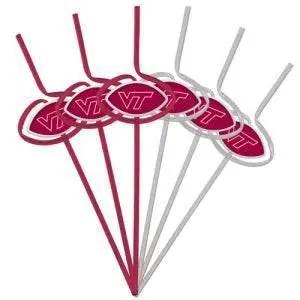 Virginia Tech Hokies Team Sipper Straws Six Pack BPA Free - ToylandEU™