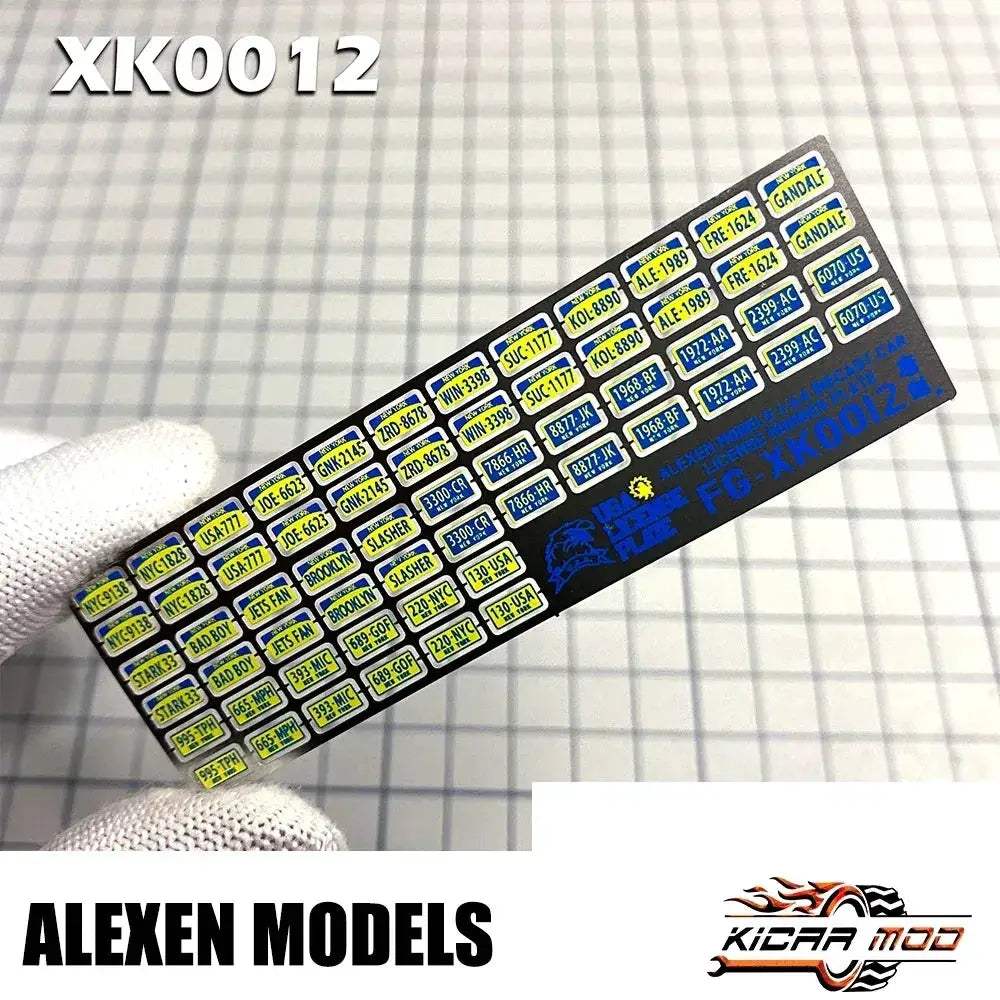 Sixty Four Scale Model Car Metal License Plates For Dioramas - ToylandEU