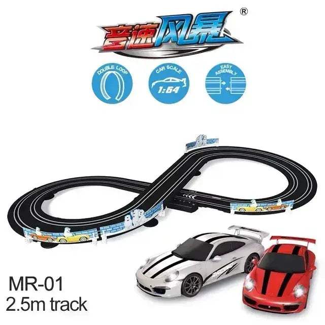 Sixty Four Scale Slot Car Racing Track Set Remote Control - ToylandEU