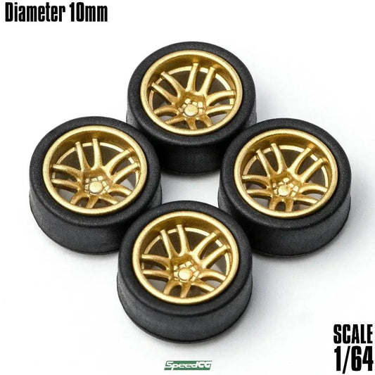 SixtyFour ABS Wheels Rubber Tires For Model Cars - ToylandEU™