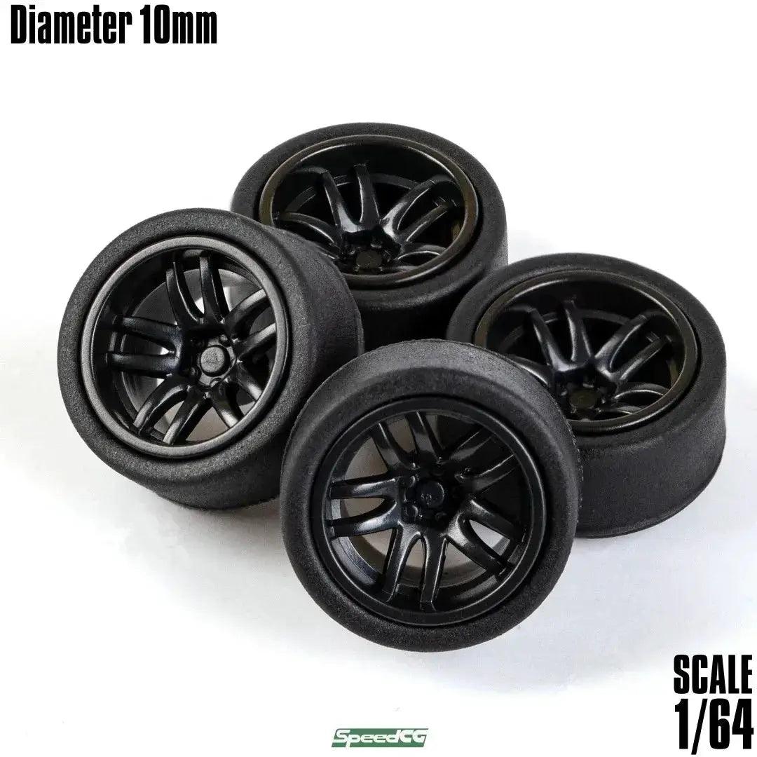 SixtyFour ABS Wheels Rubber Tires For Model Cars - ToylandEU™