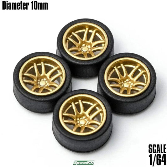 SixtyFour ABS Wheels Rubber Tires For Model Cars - ToylandEU™